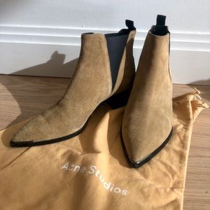 ACNE STUDIOS jensen suede boot beige IT38